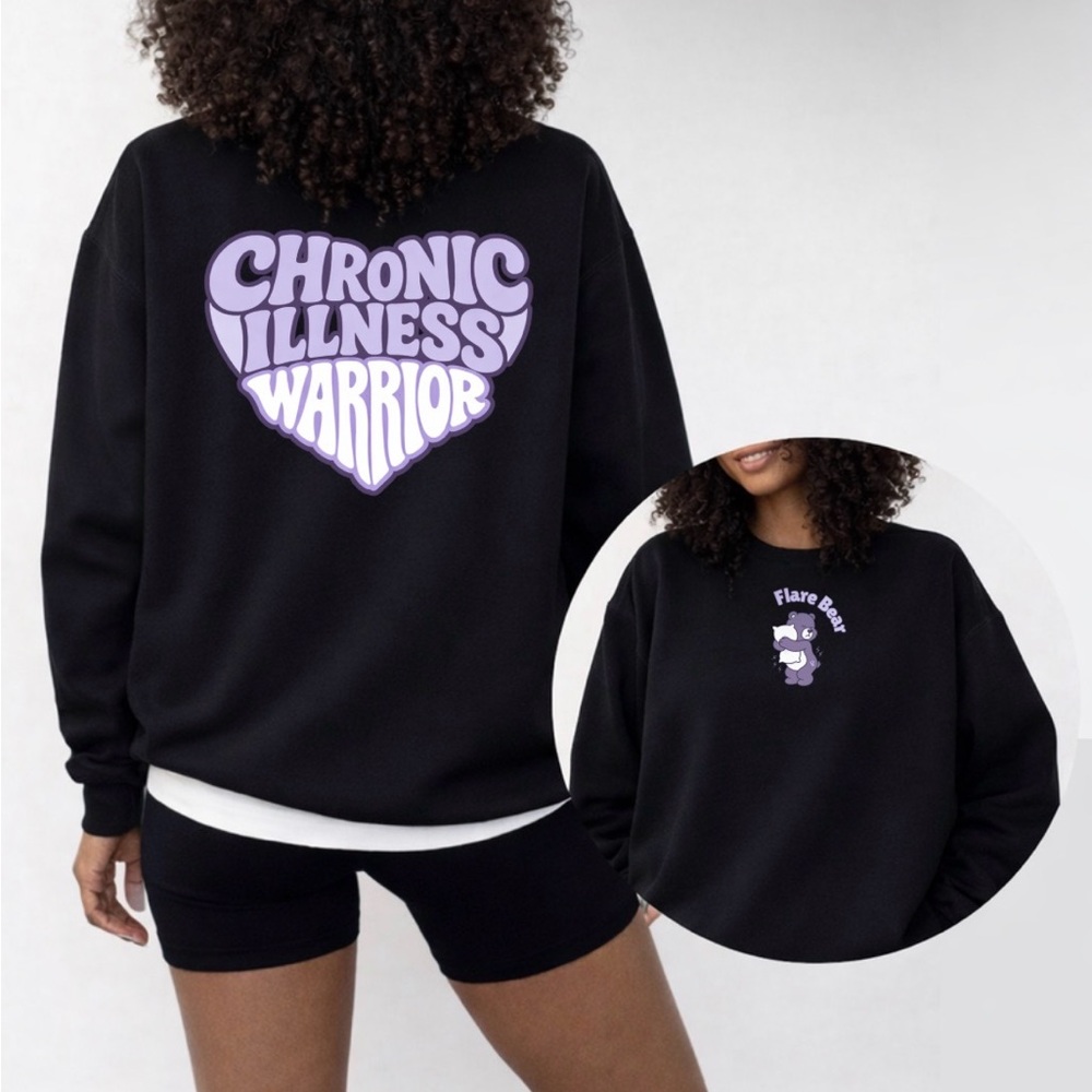 Flare Bear Chronic Illness Sweatshirt | Crewneck Lupus